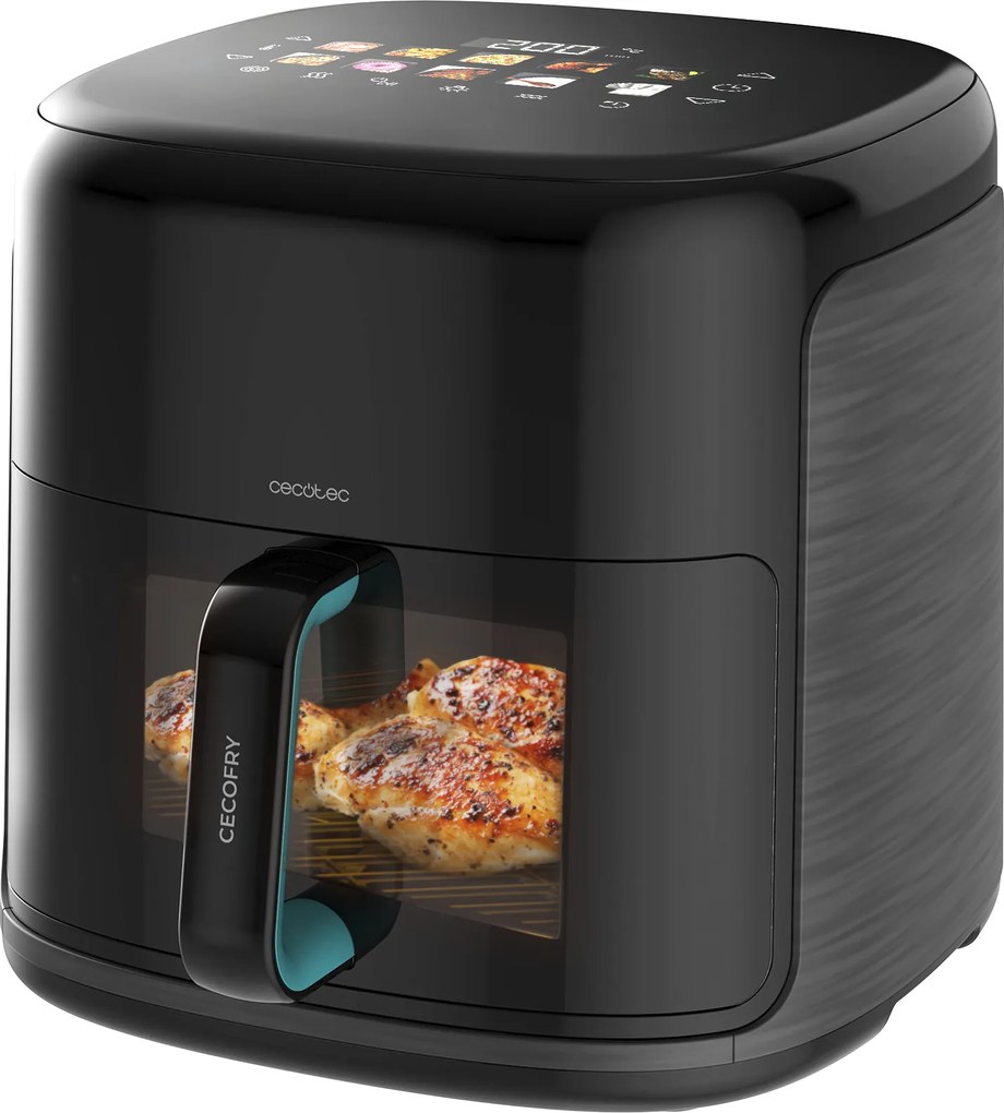 Fritadeira de ar Cecofry&Grill Smokin'Prime 8500 com resistência dupla para um dourado perfeito e sabor a grelhado em carnes, capacidade de 8,5 litros