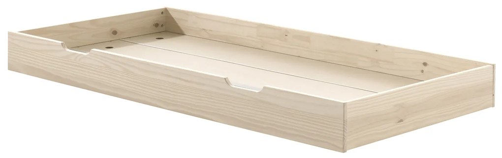 Cama infantil FRITZ (90x200) com 3 gavetas + Gaveta inferior + Estrado Natural