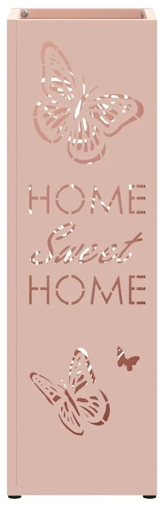 Suporte para Guarda-chuva Rosa Metal Padrão Inserções Decorativas