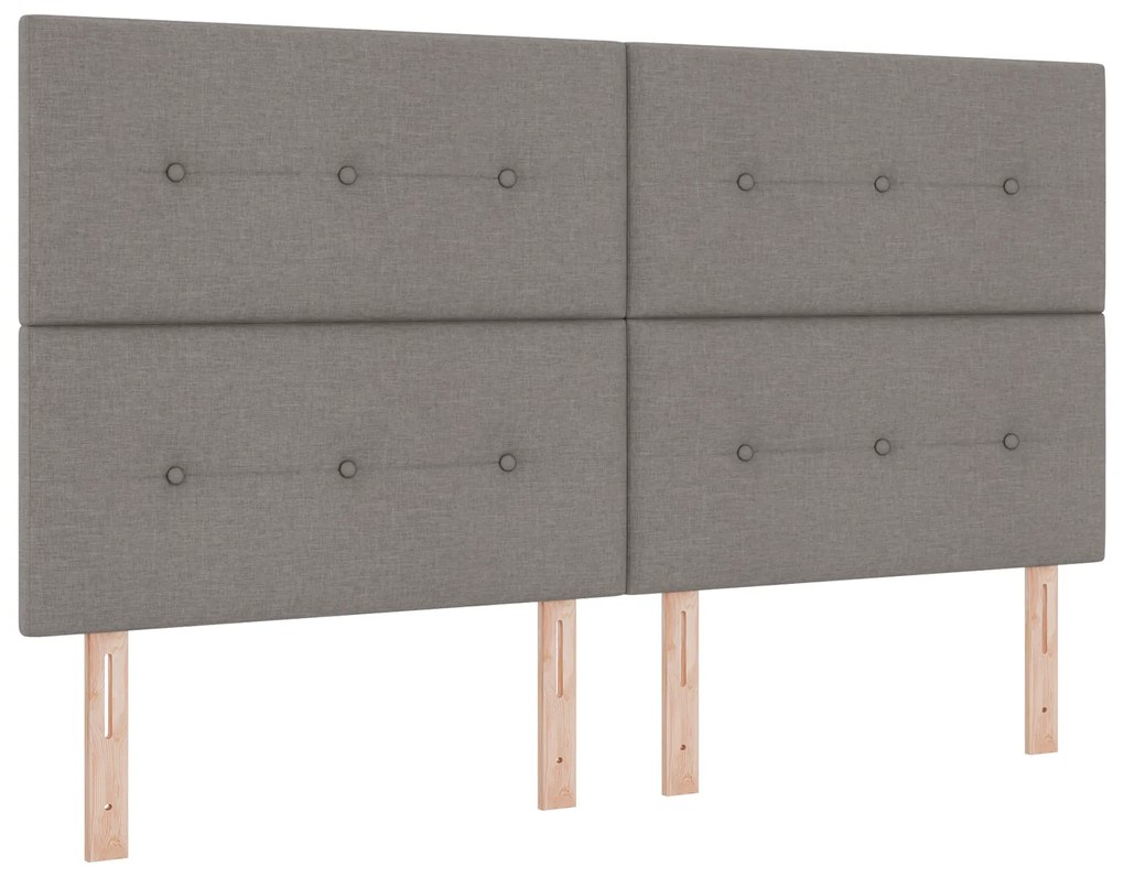 Cabeceira vidaXL Botão Almofadado Taupe 180 cm Tecido