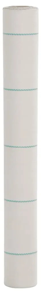 vidaXL Tela para ervas daninhas 1x50 m PP branco