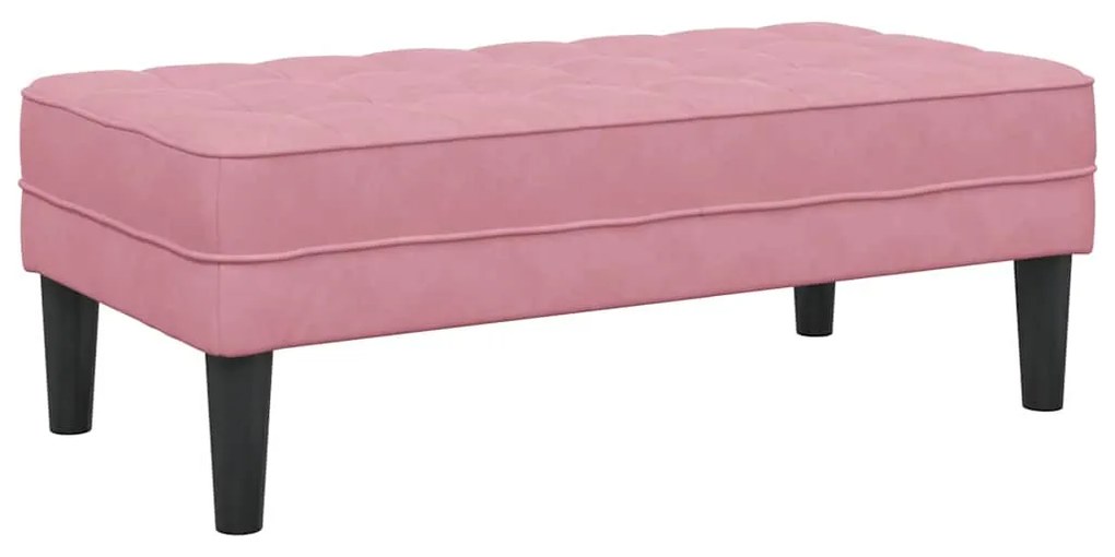 Banco Rosa 113x57x39 cm Veludo