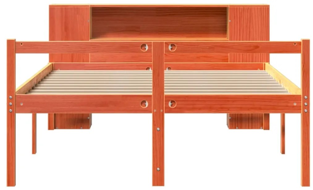 Cama com estante sem colchão 135x190 cm madeira maciça