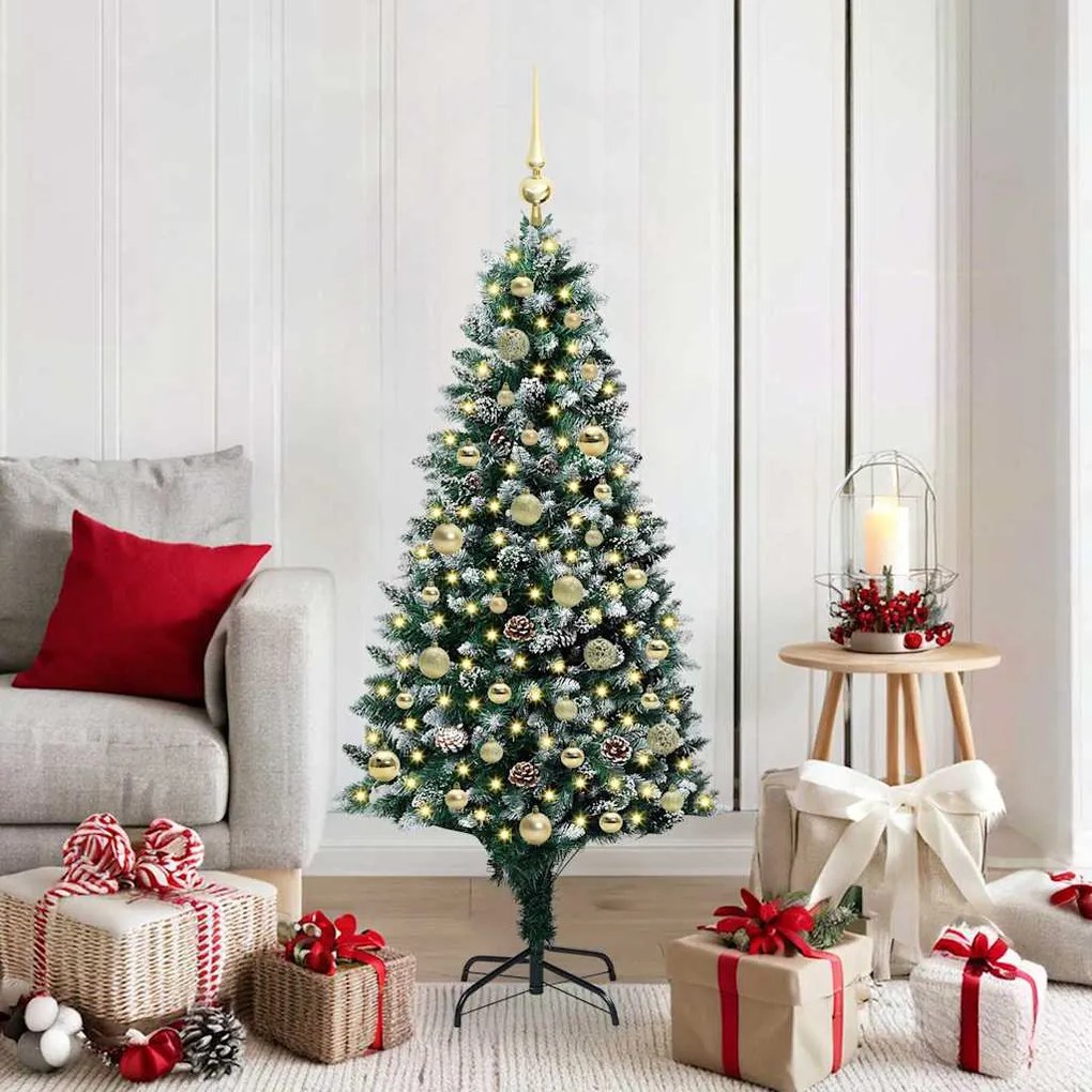 vidaXL Árvore de Natal Artificial Verde 150 cm PVC, Aço e Plástico