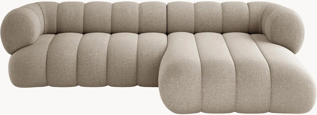 Sofá de canto em chenille Koge (5 lugares)