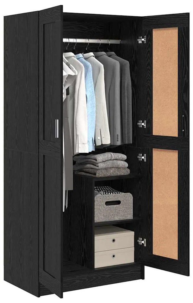 Guarda-roupa Carvalho Preto 82,5 x 51,5 x 180 cm