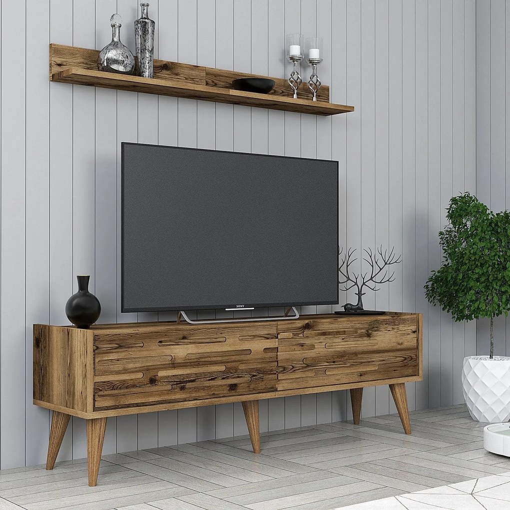 Unidade de TV Valensiya – Nogueira – 140x35x45 cm
