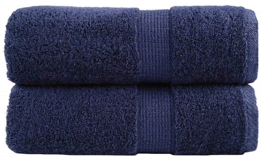 Toalhas bidé premium SOLUND 2pcs 30x50 cm 600 gsm azul-marinho