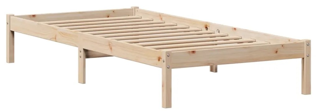 Cama com estante sem colchão 75x190 cm pinho maciço