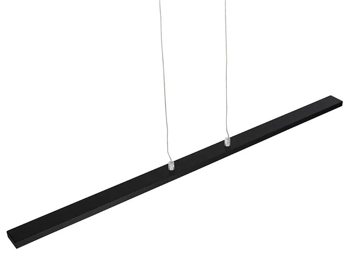 Candeeiro de suspensão moderno preto 90 cm com LED incluído - Banda