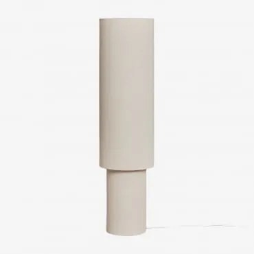 Lâmpada De Pé Em Linho E Ferro Gioura Crema Linho & ↑125 Cm - Sklum