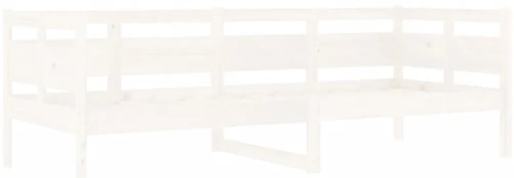 Sofá-cama 80x200 cm madeira de pinho maciça branco