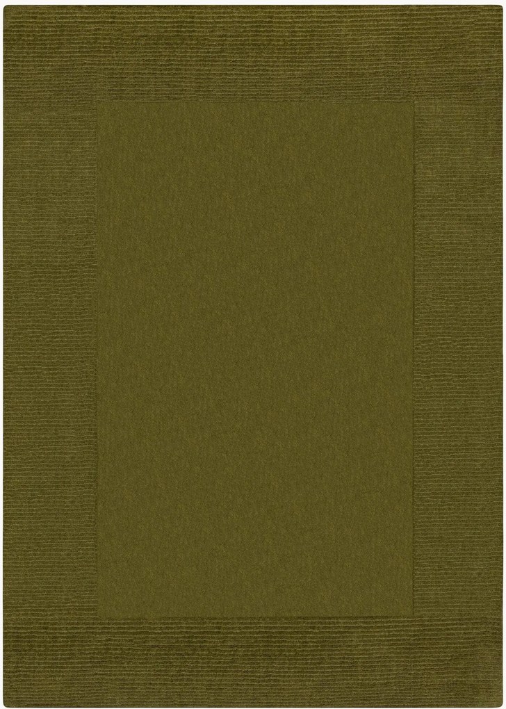 Tapete de lã tufado à mão de pelo curto Textured Border