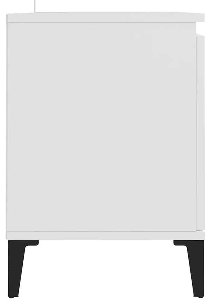 Móvel de TV com pernas em metal 103,5x35x50 cm branco