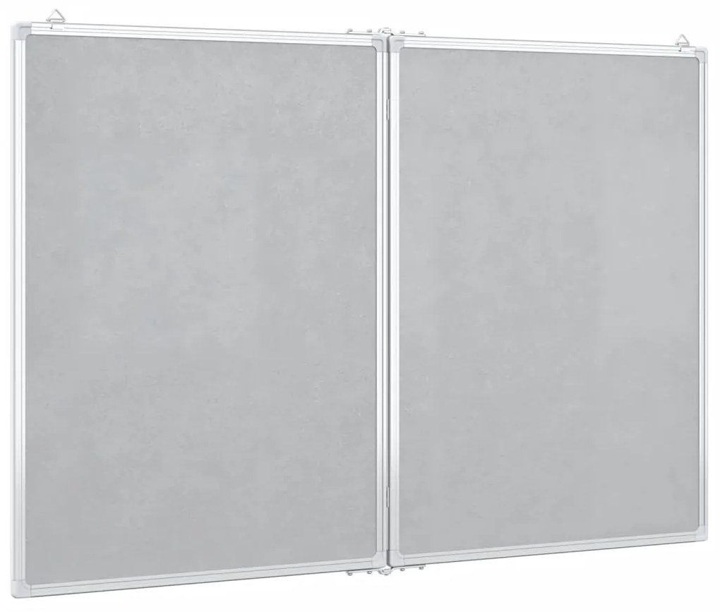 Quadro branco magnético dobrável 120x80x1,7 cm alumínio