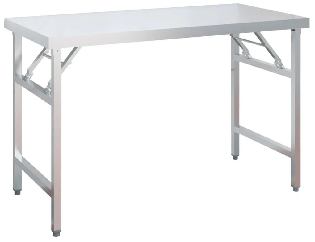 Mesa trabalho cozinha c/ prateleira 120x60x145cm aço inoxidável