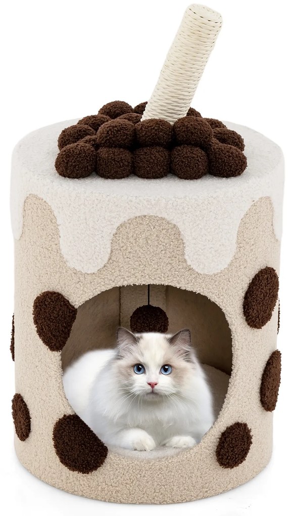 Torre de árvore para gatos Bubble Tea com poste arranhador - Roxo