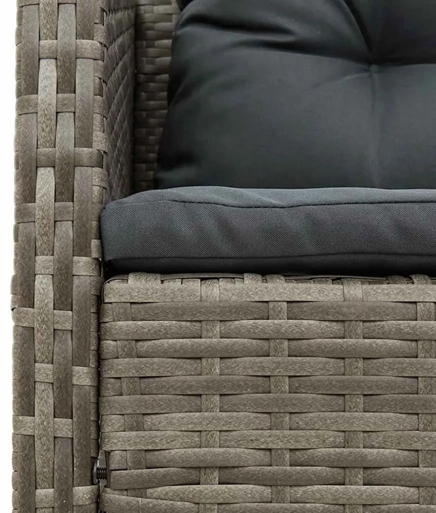 Conjunto de Sofás para Exterior Cinza e cinza escuro