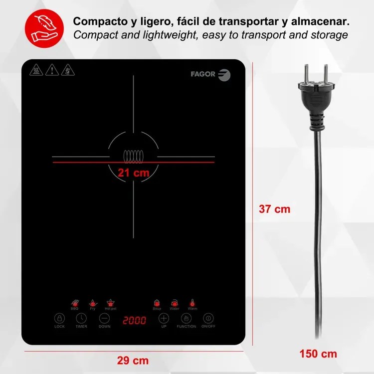 Placa Indução Fagor Lexie (2000W)