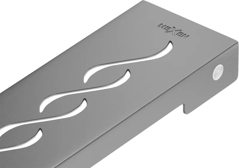 Mexen Flat M18 máscara para escoamento linear de 90 cm, cinza escovado - 1E23090