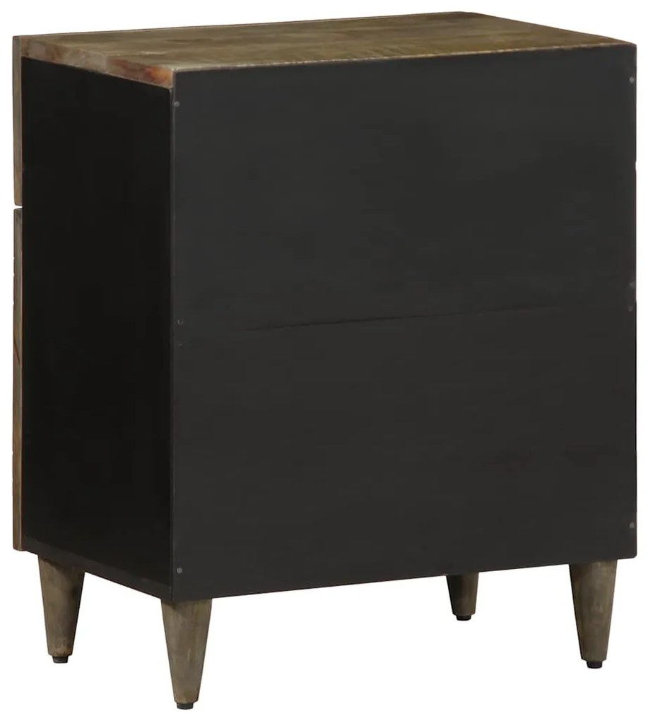 Mesa de cabeceira cinzento claro 50x33x60 cm
