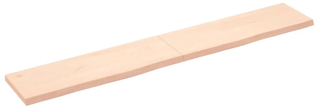 vidaXL Prateleira de parede 180x30x(2-4)cm carvalho maciço não tratado