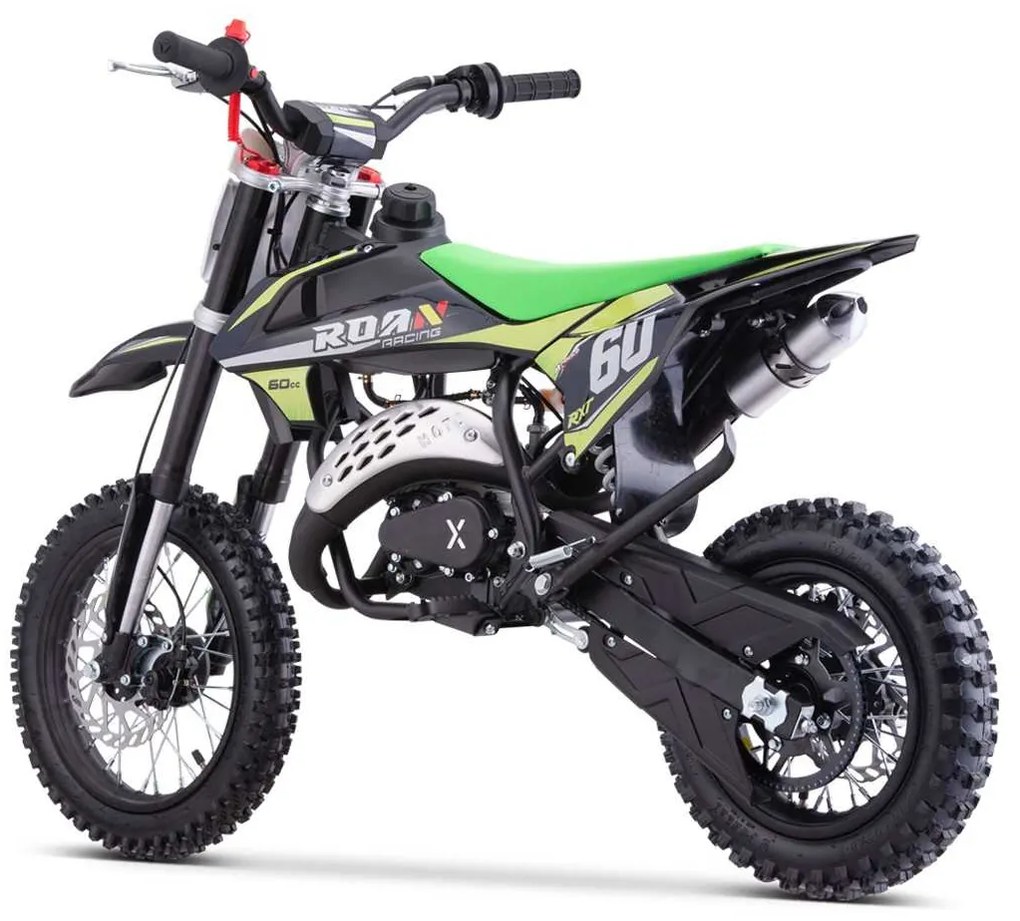 MINI MOTO PARA CRIANÇAS MINICROSS gasolina 60cc Roan RXT 12"/10" Verde