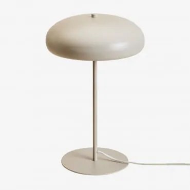 Candeeiro De Mesa Em Ferro Hilma Tapioca Bege - Sklum