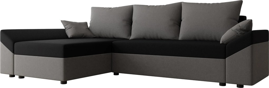 Sofá de canto Memphis 104, Cama com arrumação, 240x140x82cm, 82 kg, Pernas: Plástico