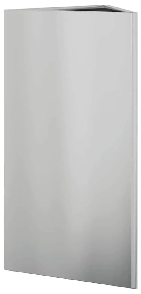 Vaso/floreira de jardim triangular 40x40x75 cm aço galvanizado