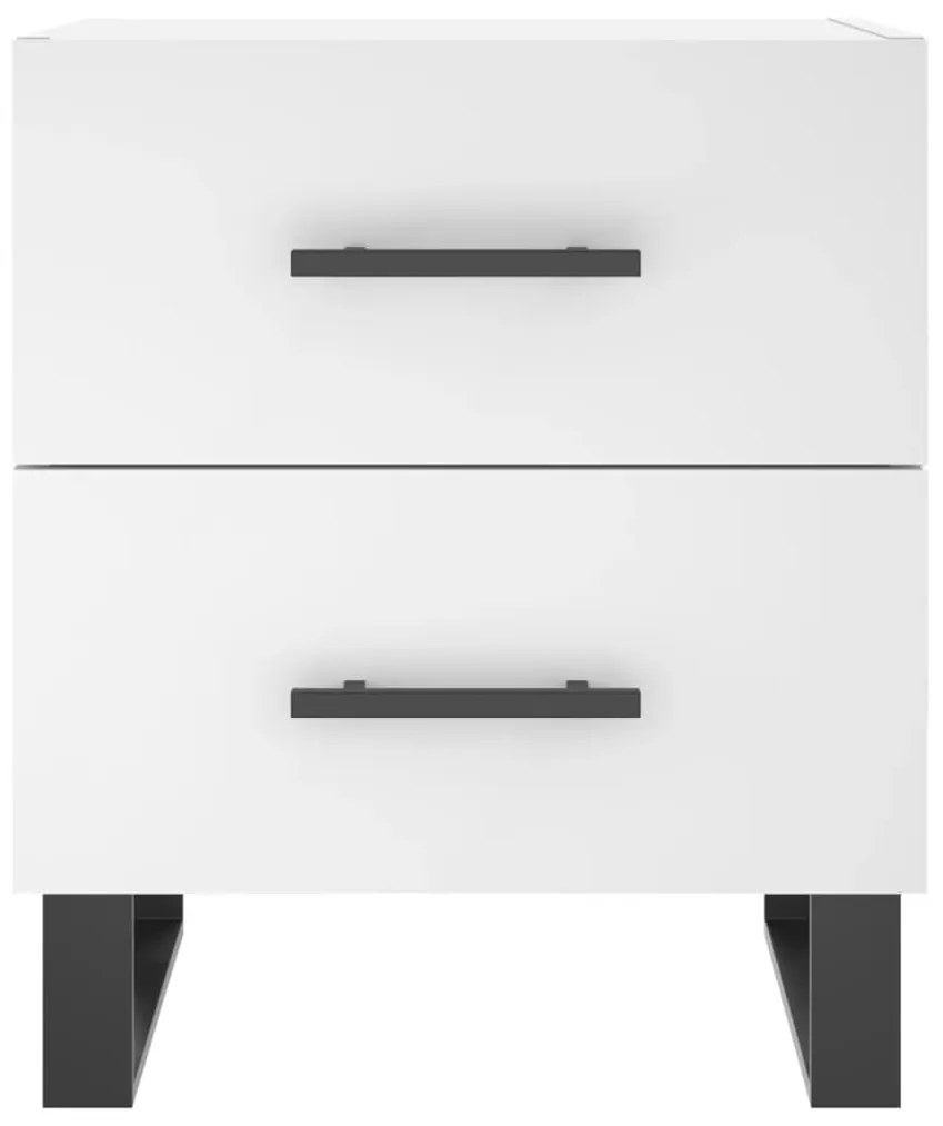 Mesas de cabeceira 2 pcs 40x35x47,5 cm deriv. de madeira branco