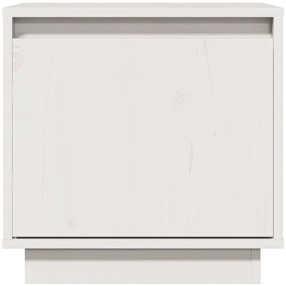 Mesa de cabeceira 40x30x40 cm madeira de pinho maciça branco