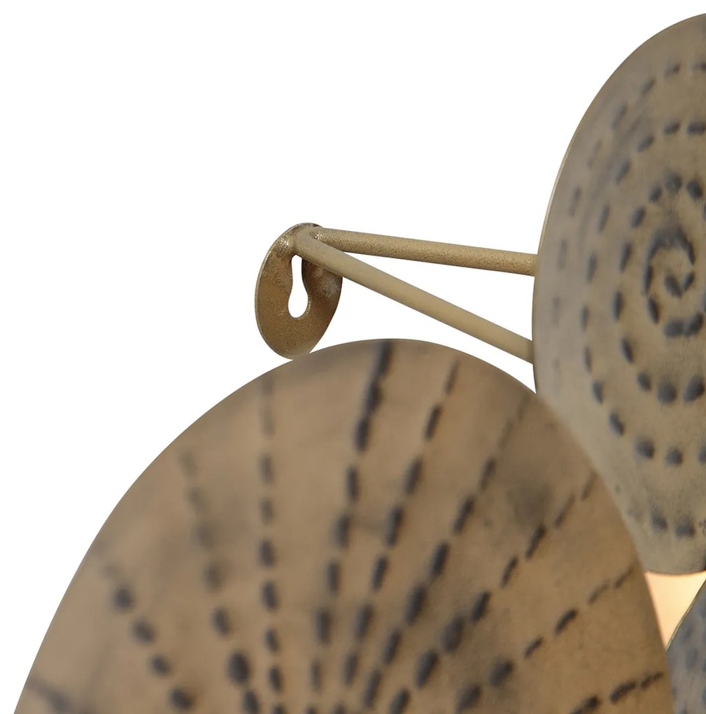 Candeeiro de parede Art Deco dourado antigo 71 cm - Kelly