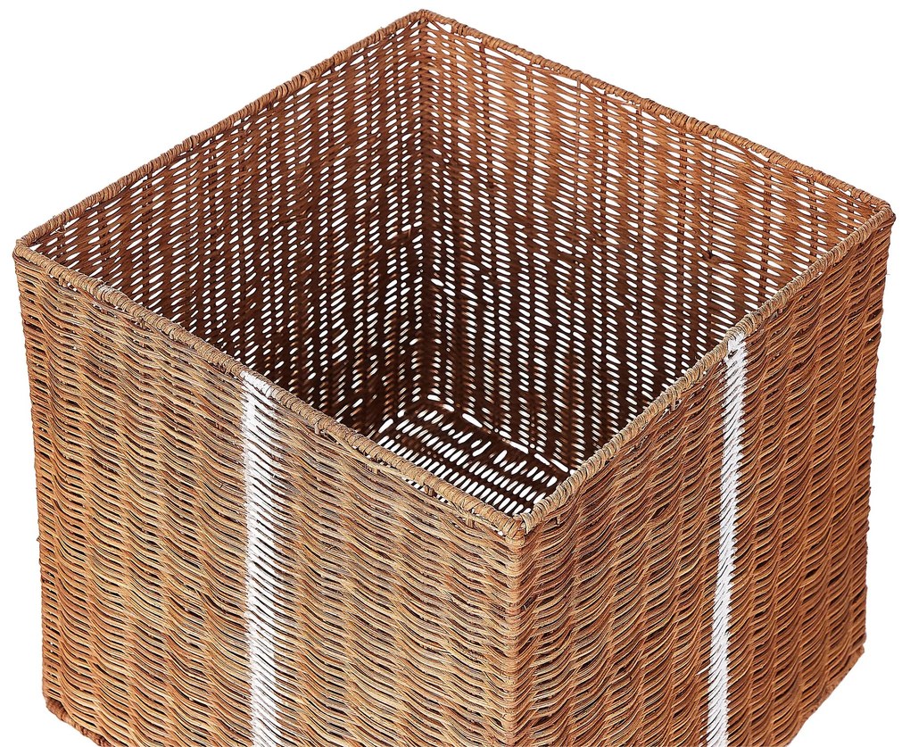 Conjunto de 3 caixas de arrumação em rattan castanho CADEAU Beliani