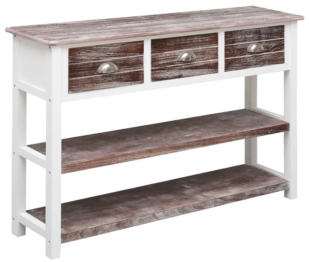 vidaXL Aparador estilo antigo 115x30x76 cm madeira castanho