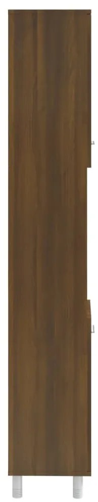 Armário WC 30x30x179 cm derivados de madeira carvalho castanho