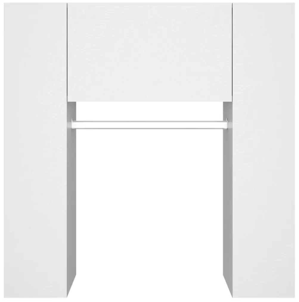 Armários de corredor 2 pcs derivados de madeira branco