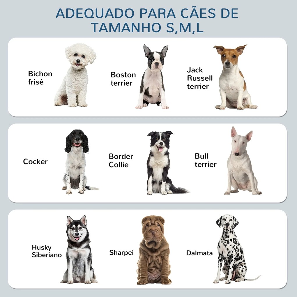 PawHut Comedouro Elevado para Cães com 4 Alturas Ajustáveis Comedouro