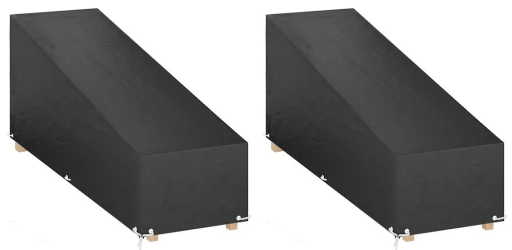 Capas p/ espreguiçadeira 2pcs 12 ilhós 200x65x35/60 cm