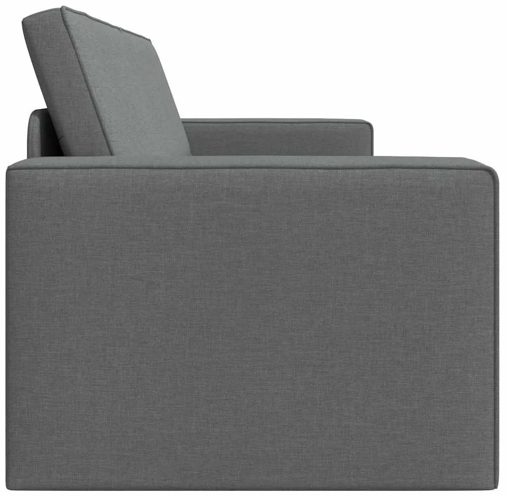 Sofá Cama de Chão 2 em 1 Cinza Escuro 245x150x60.5 cm Tecido