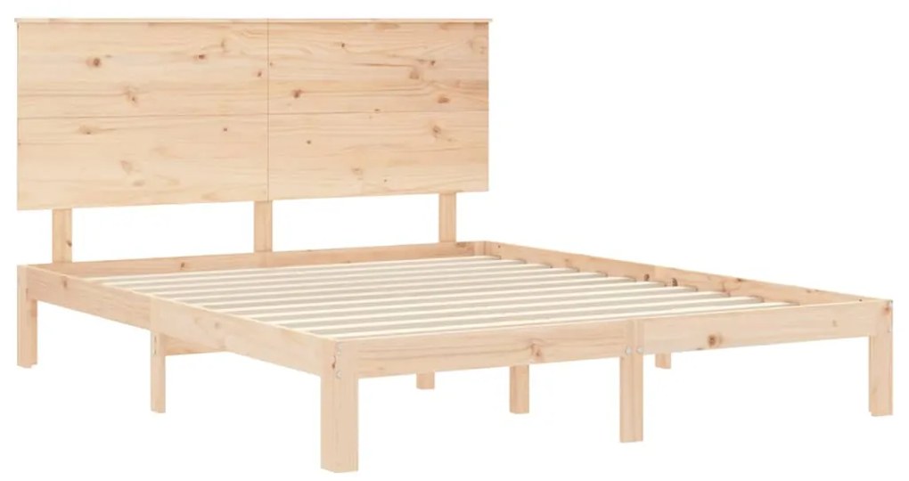 Cama sem colchão 160x200 cm madeira de pinho maciça