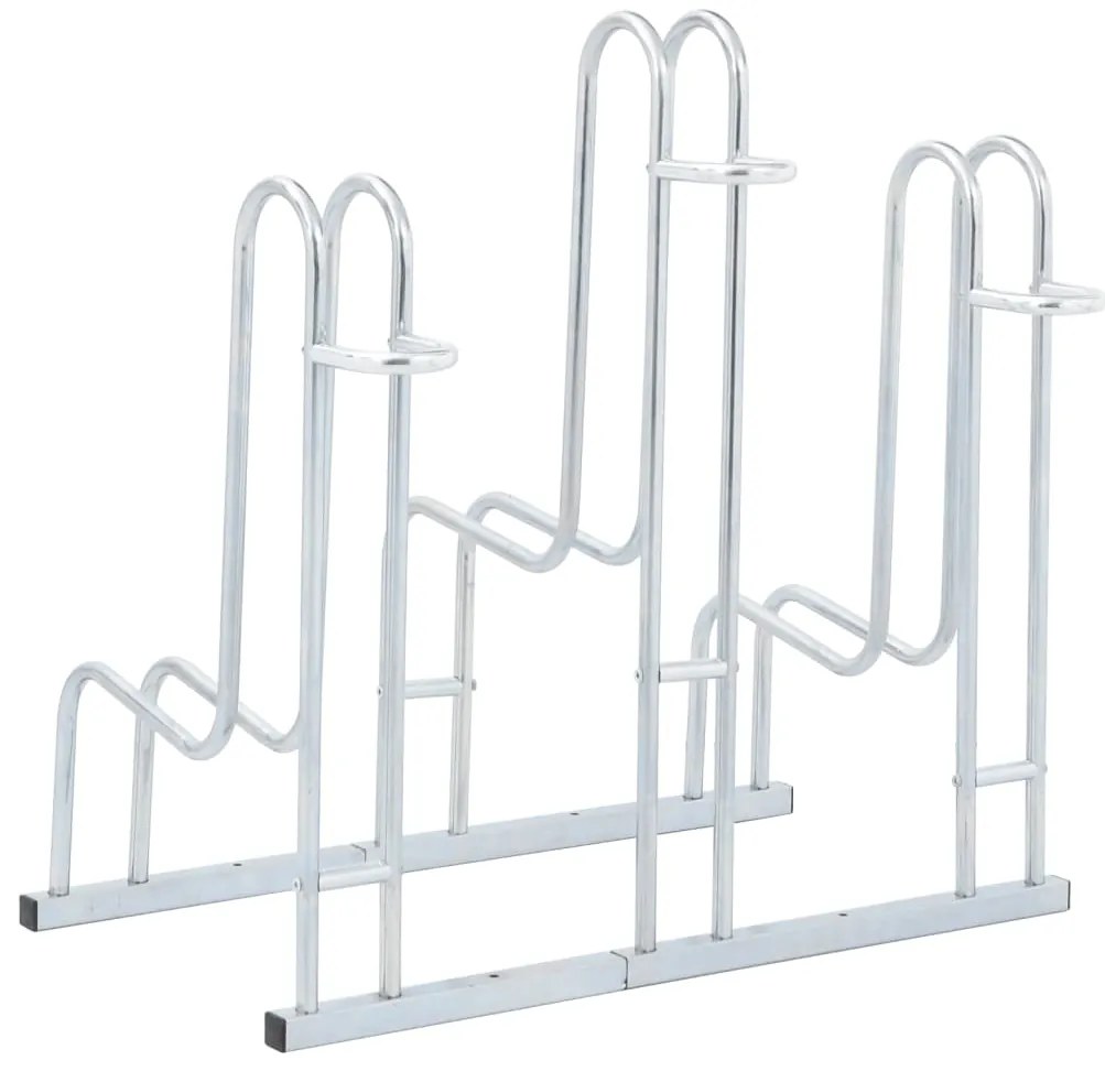 Suporte independente para 3 bicicletas aço galvanizado