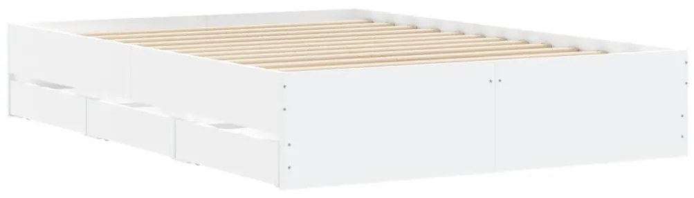 Estrutura cama c/ gavetas 120x190cm derivados de madeira branco