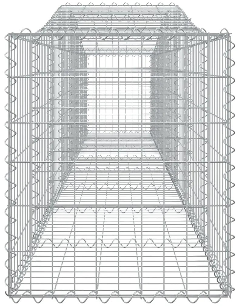 Cestos gabião arqueados 2 pcs 400x50x60/80 cm ferro galvanizado