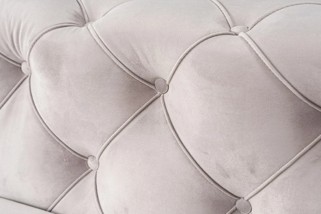 Sofá de 4 Lugares Como – Cinzento Claro – 344x90x72 cm