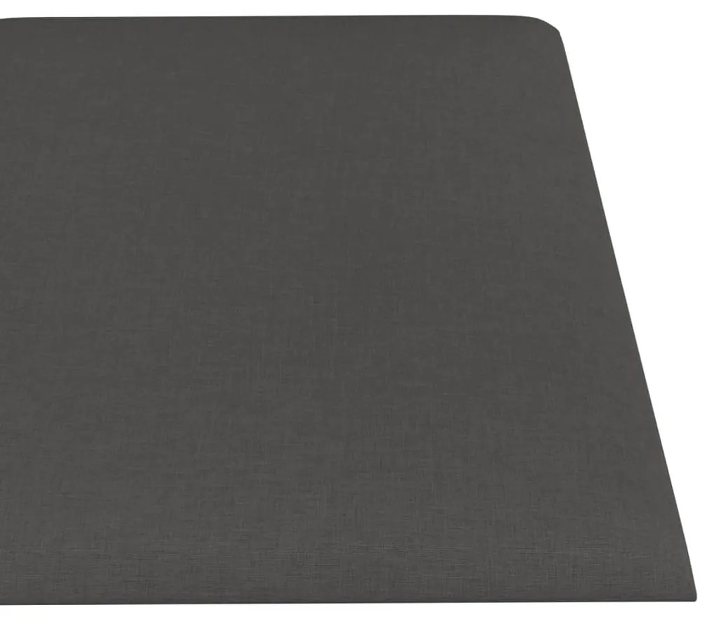 Painel de parede 12 pcs 60x15cm tecido 1,08 m² cor cinza-escuro
