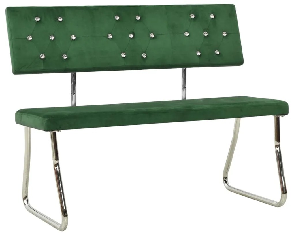 325865 vidaXL Banco 110 cm veludo verde-escuro