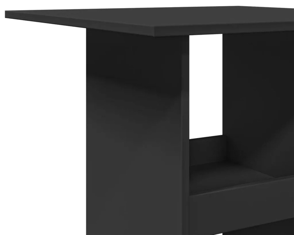 Mesa de bar c/ arrumação 60x60x102 cm derivados madeira preto