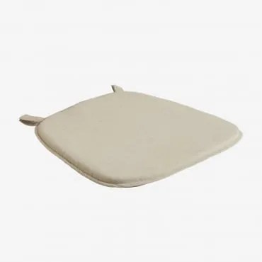 Almofada Para Cadeira 44x43 Cm Em Tecido Gouda Tecido Creme Bege - Sklum