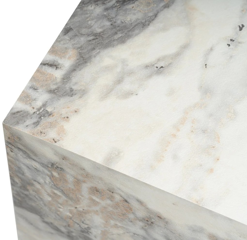 Mesa de Apoio Küp - Mármore Freesia - 45x50x45 cm